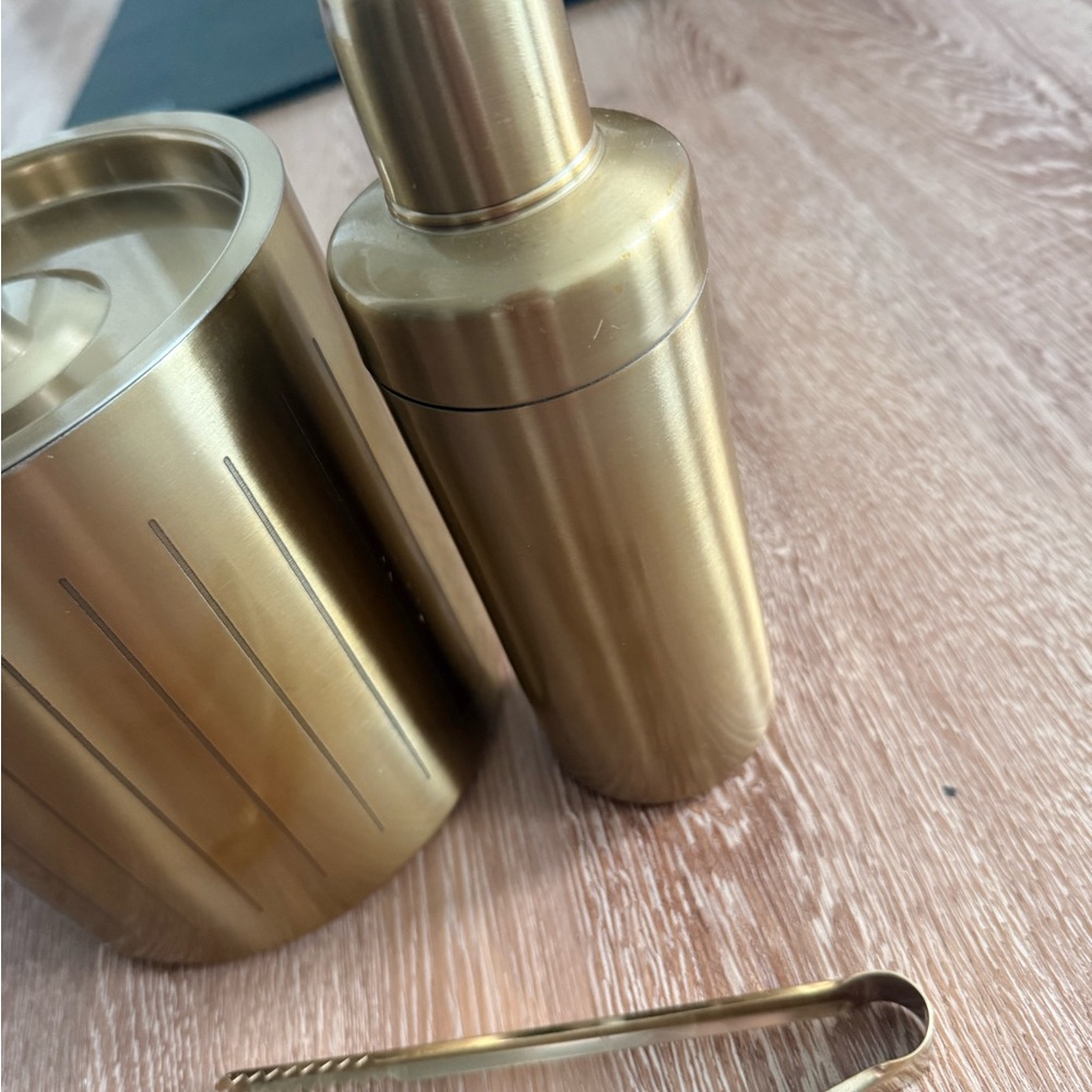 Target project 62 gold brass cocktail shaker and ice bucket set - Picture 2 of 3